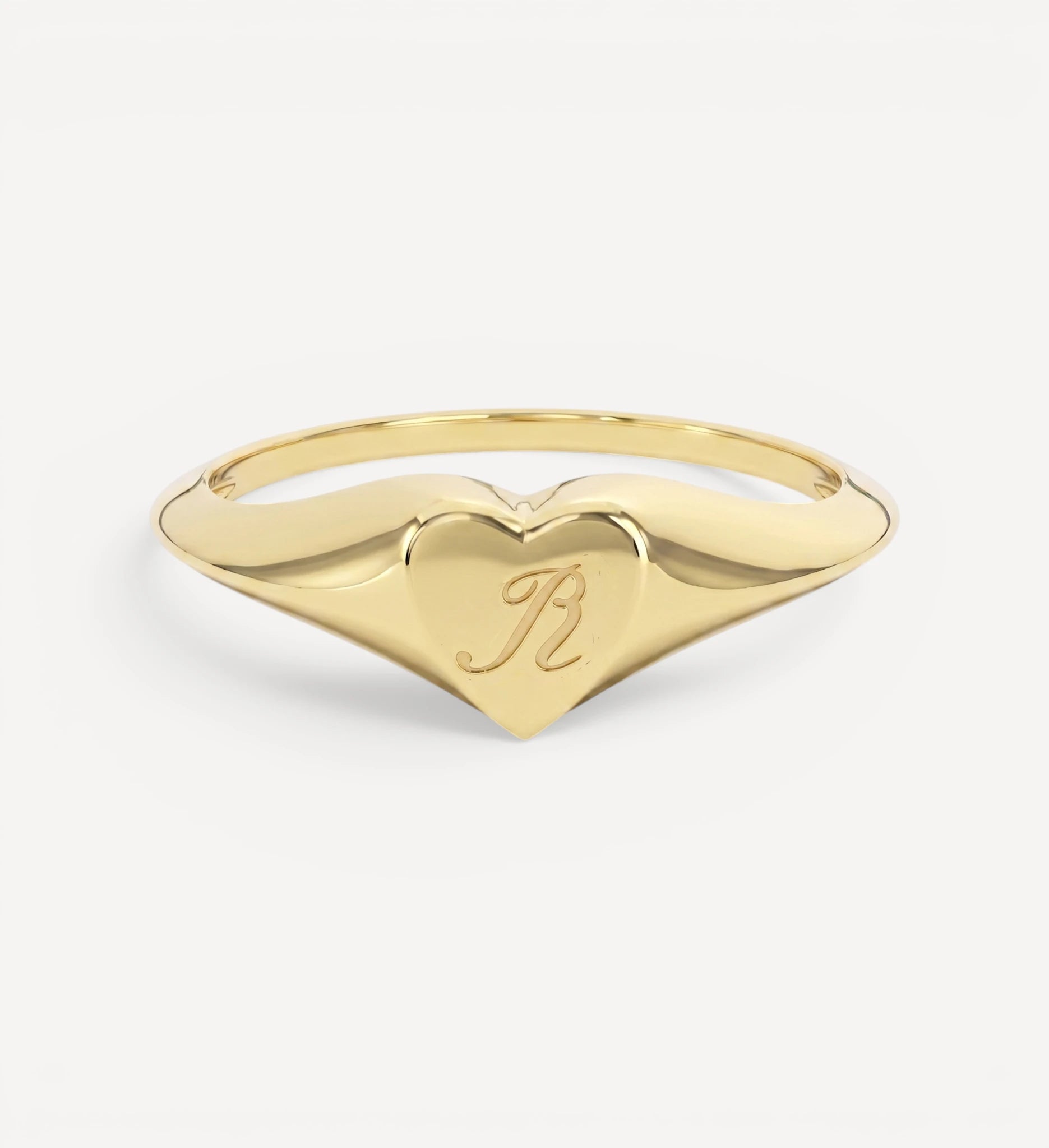 Heart Signet II | Engraved Initial
