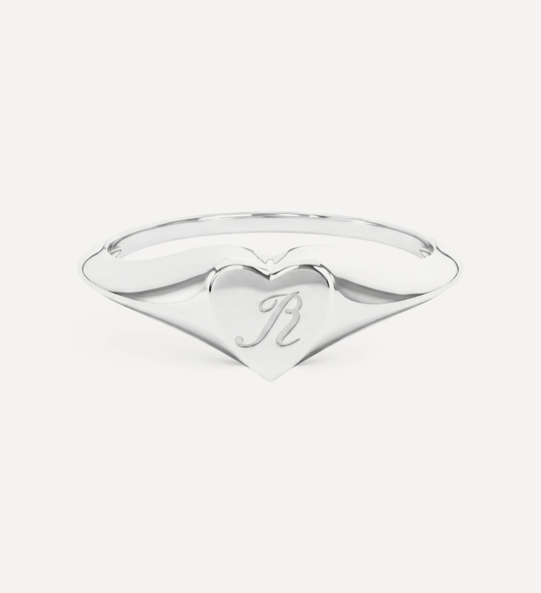 Heart Signet | Engraved Initial
