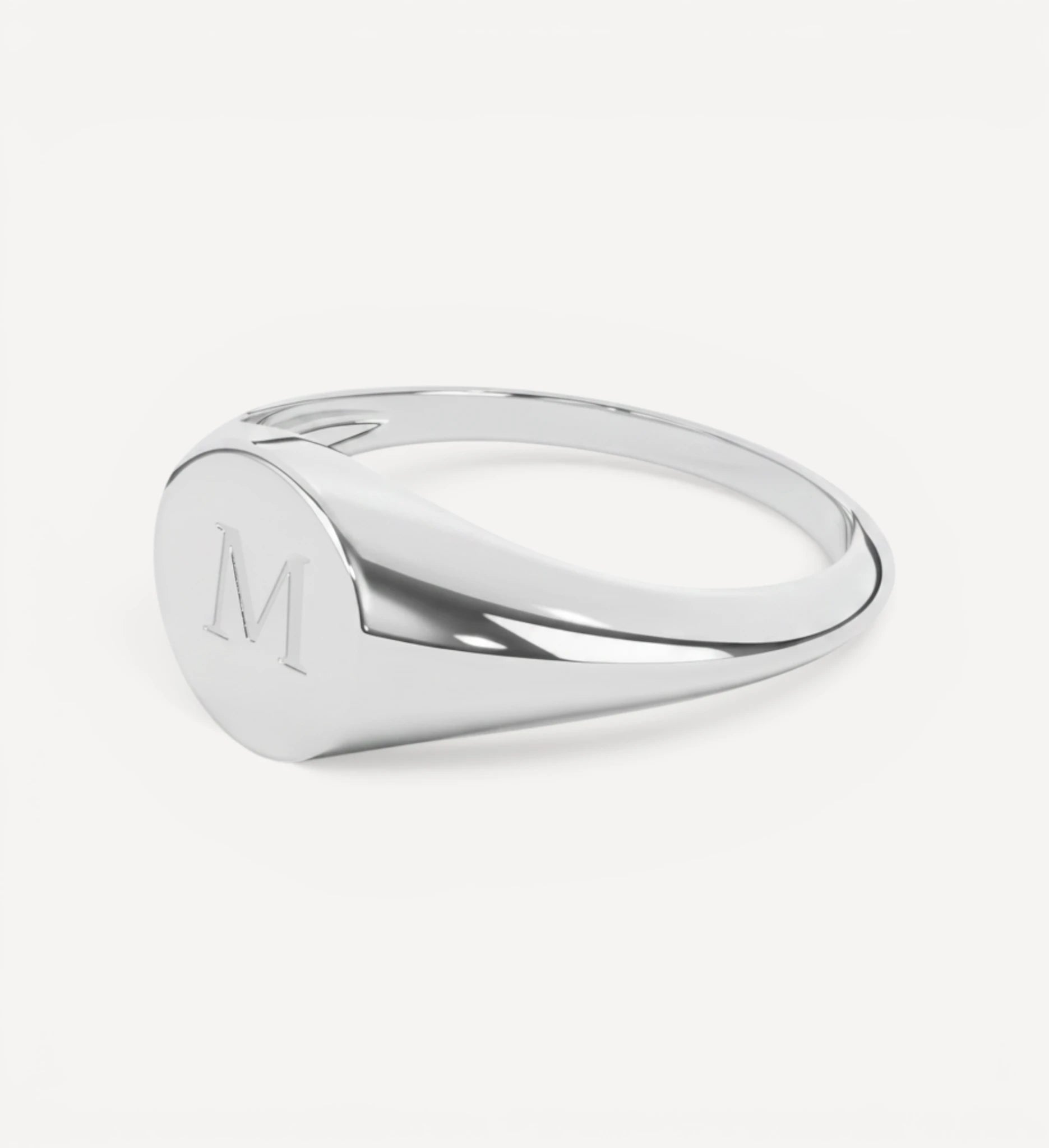 Round Signet | Engraved Initial