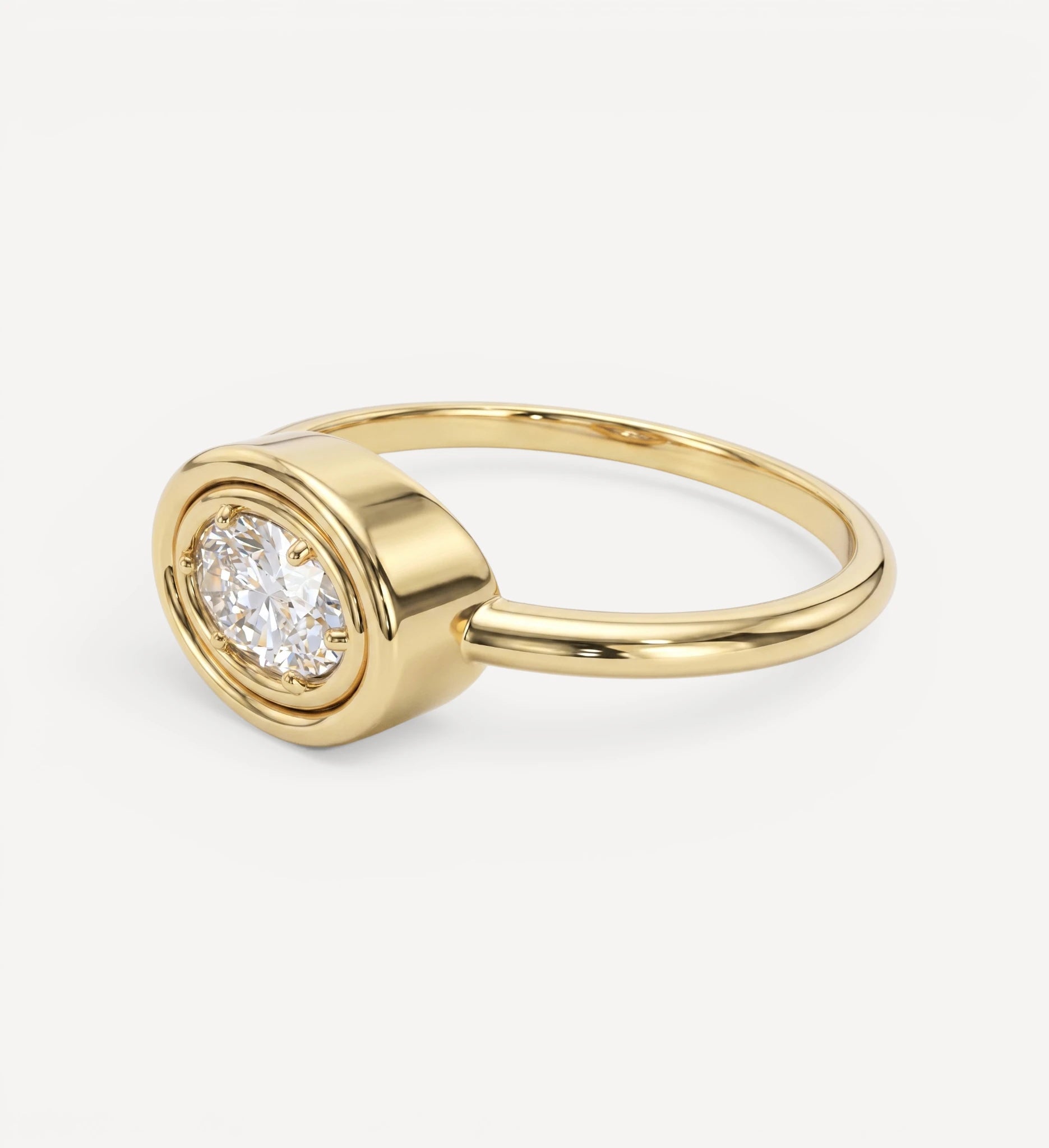 Flow Ring | Oval Diamond