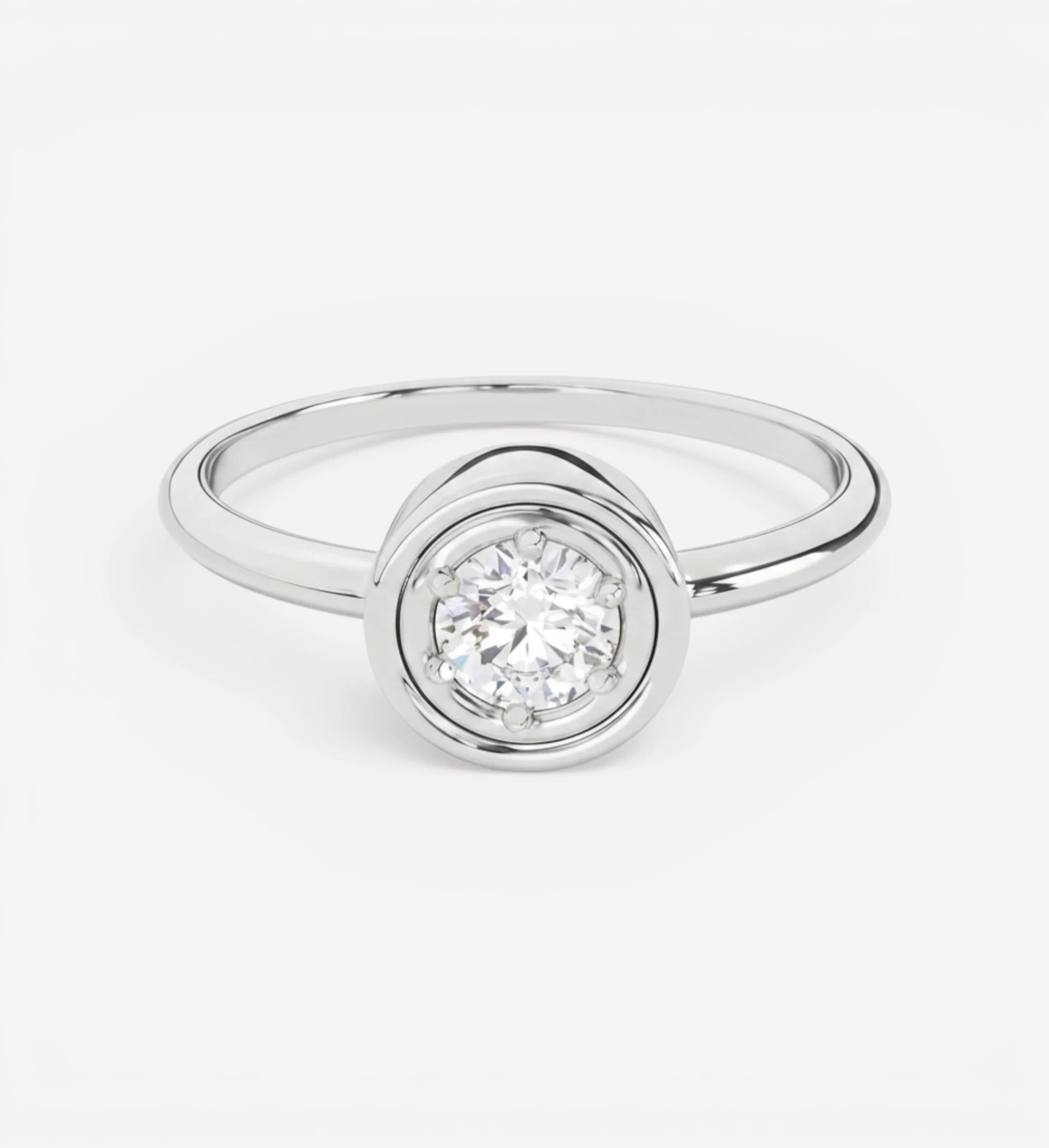 Flow Ring | Round Diamond