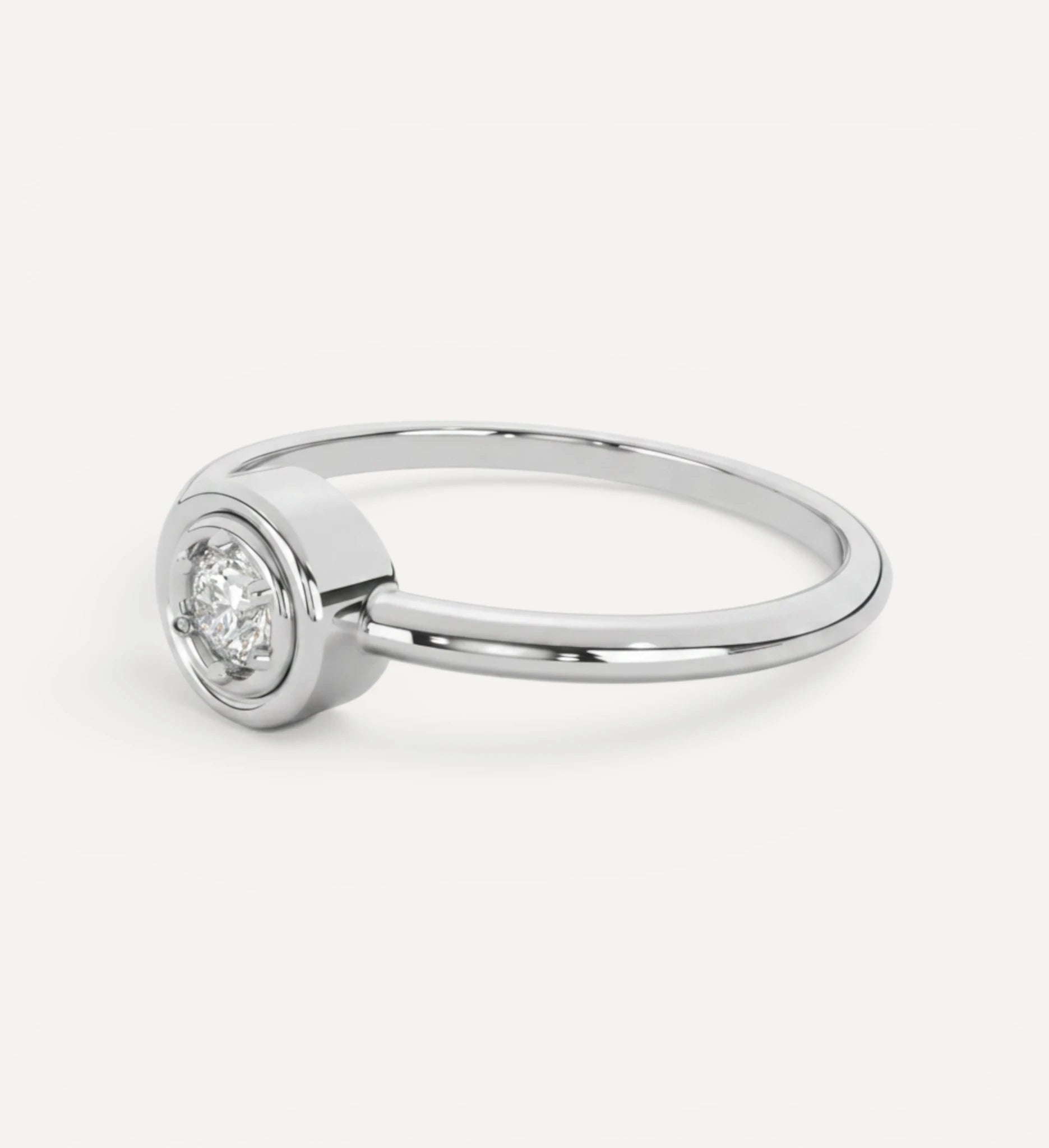 Petite Flow Ring | Round Diamond