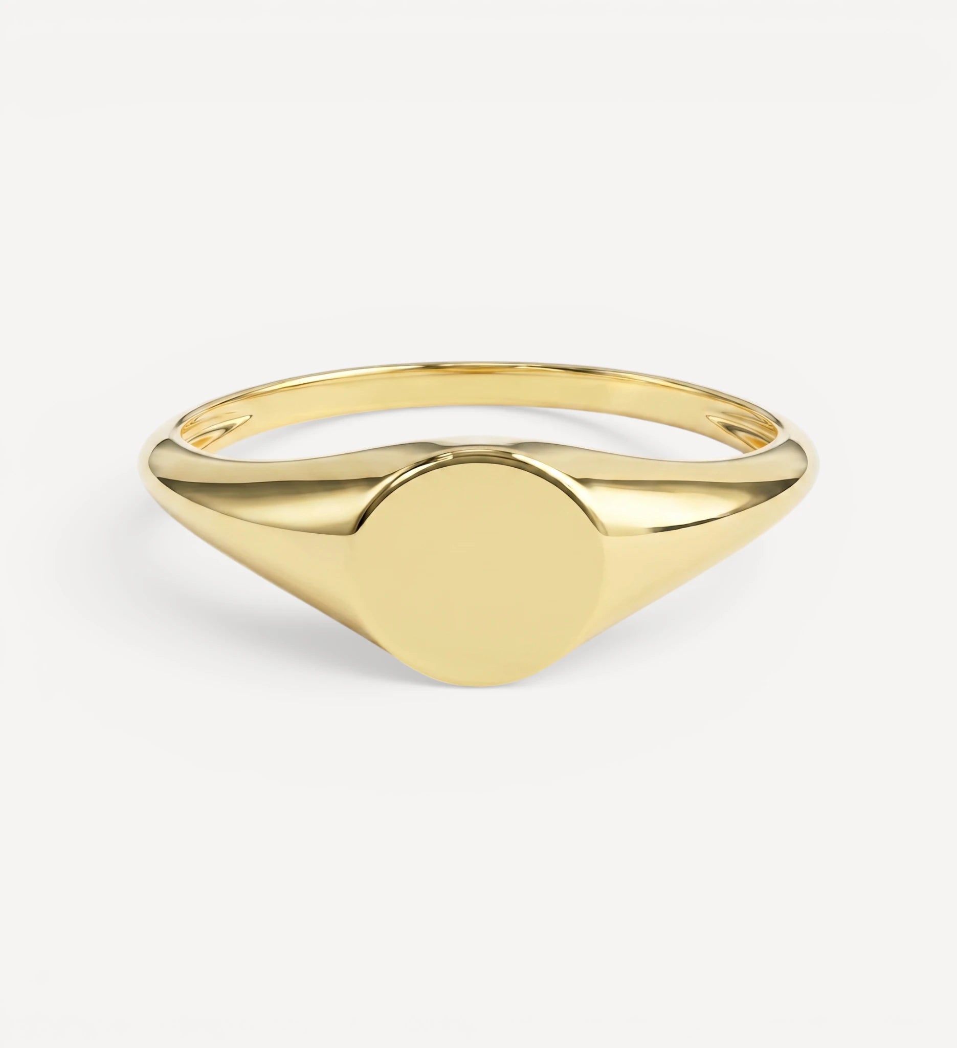 Petite Round Signet | Engraved Initial