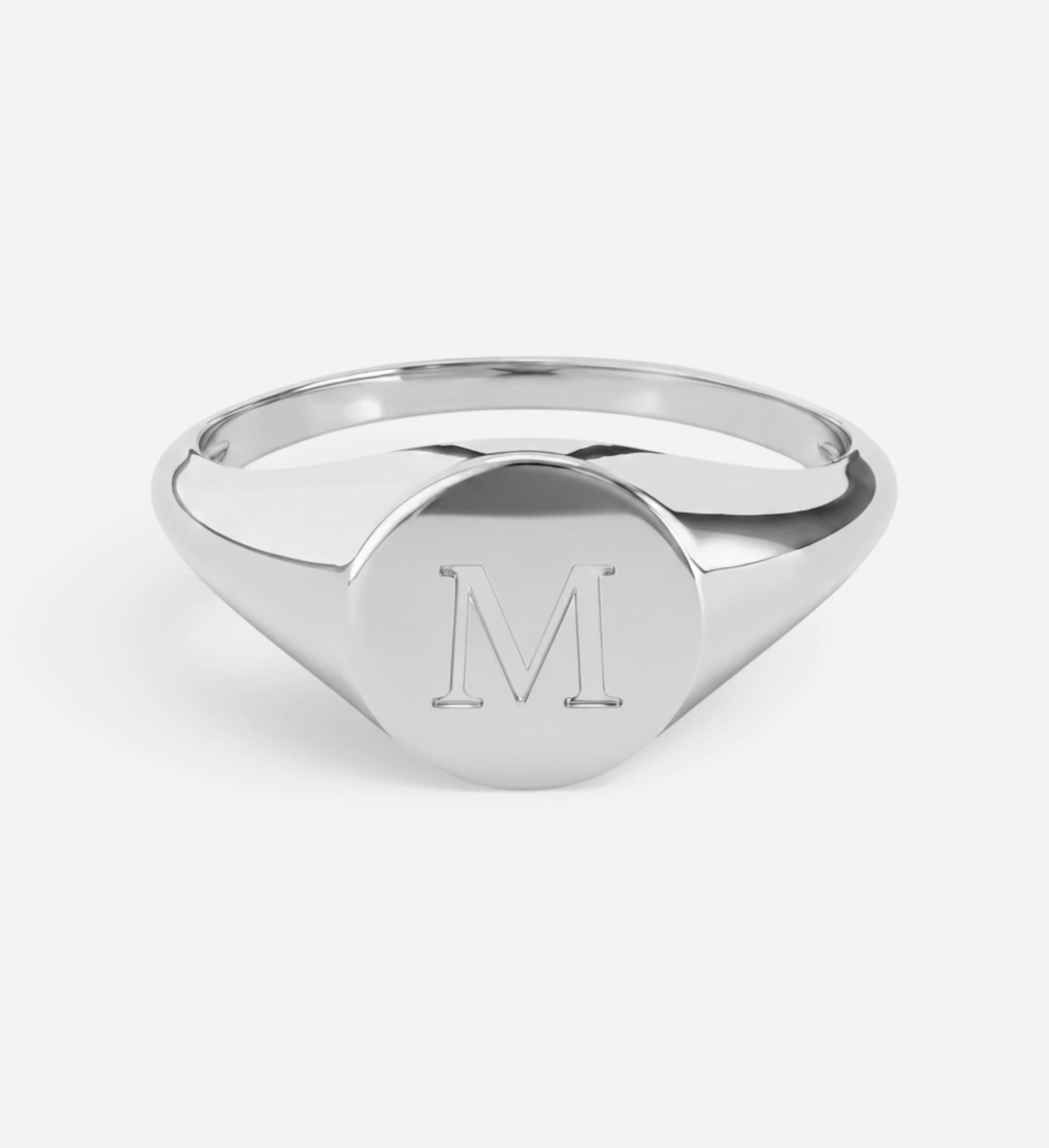 Round Signet | Engraved Initial