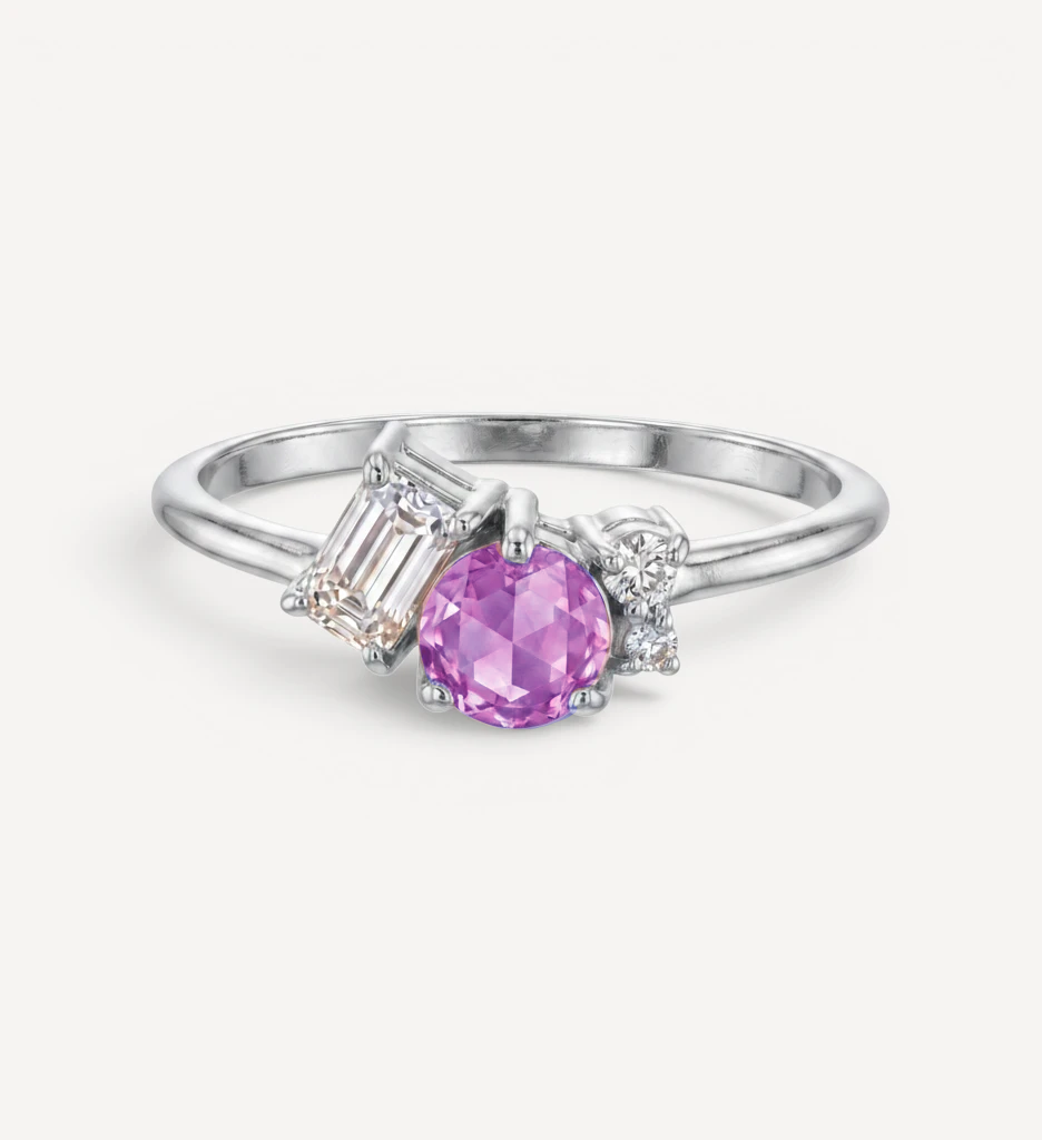 Rosa Cluster Ring | sapphire & diamond