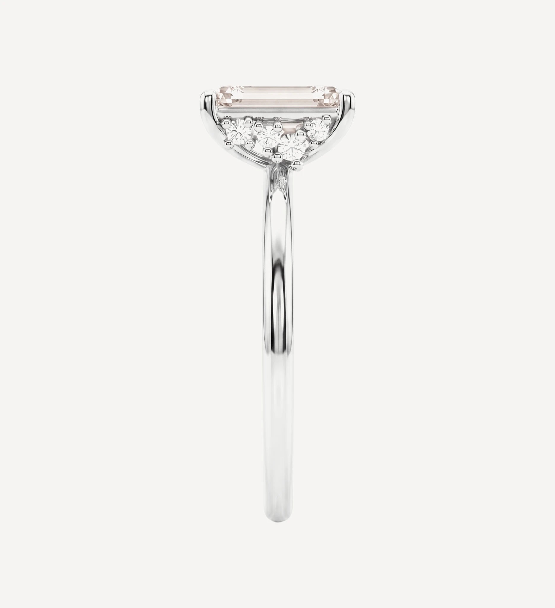 Flora ring | emerald champagne diamond