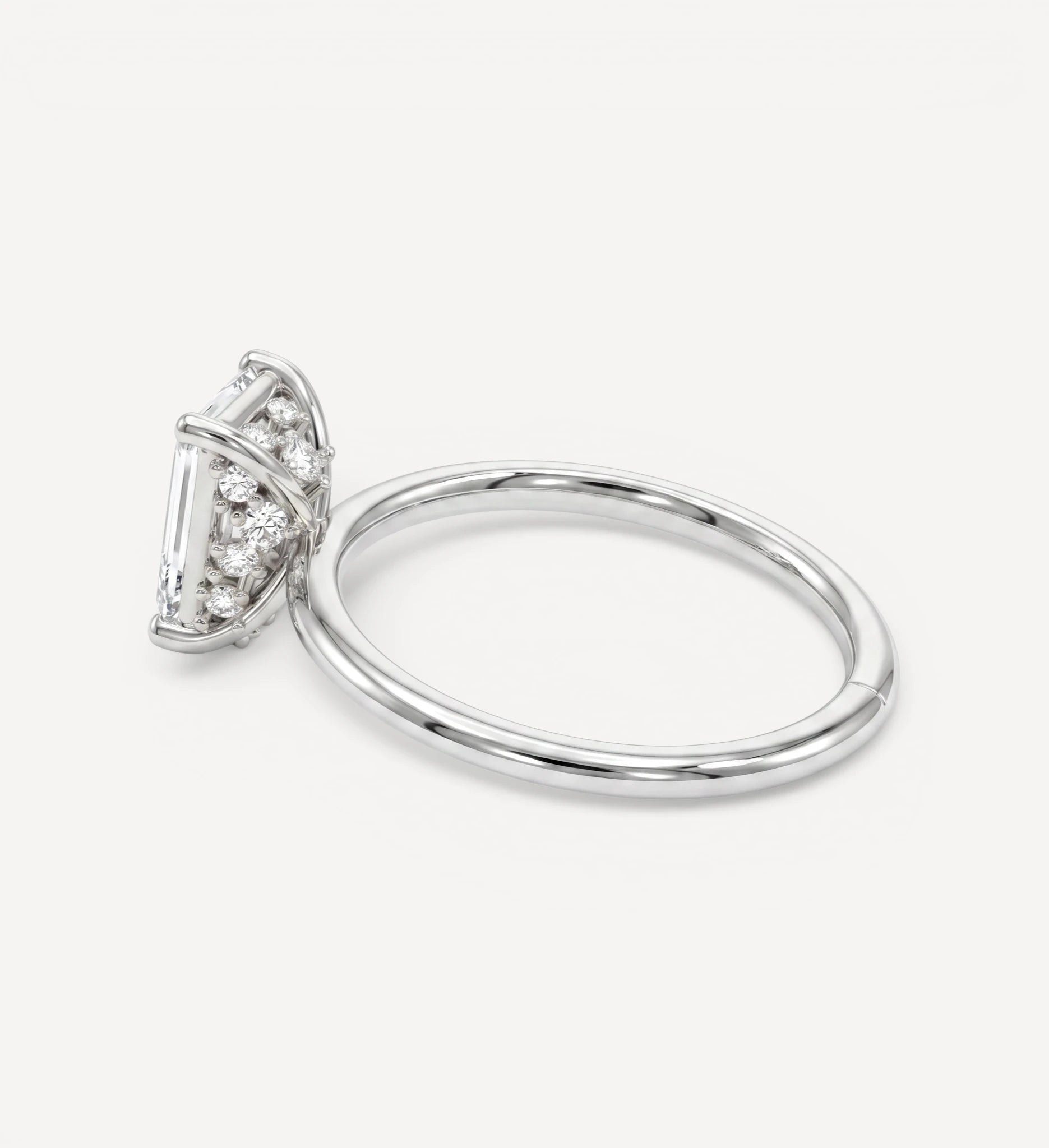 Flora ring | emerald champagne diamond