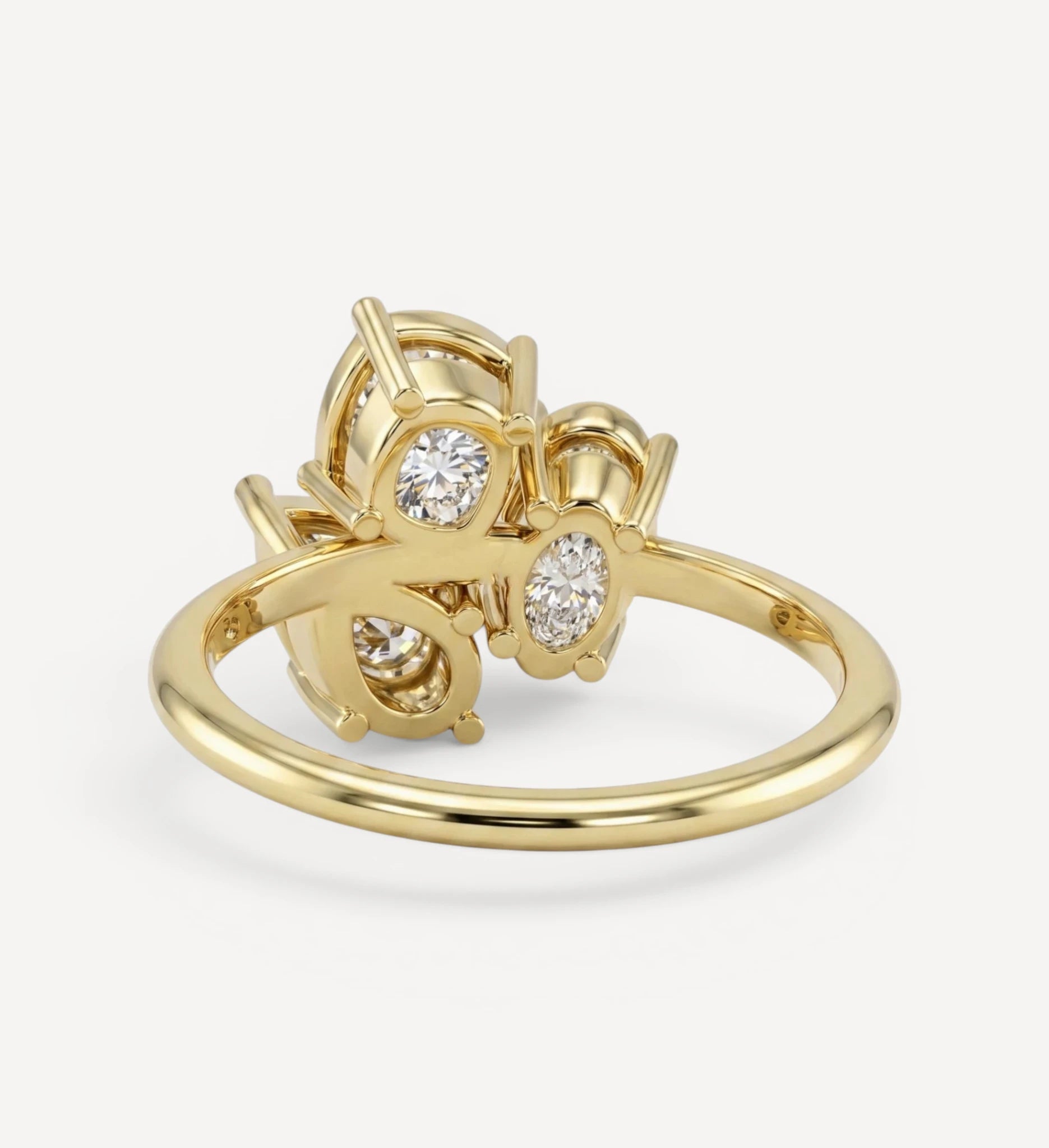 Triolet ring | champagne diamond