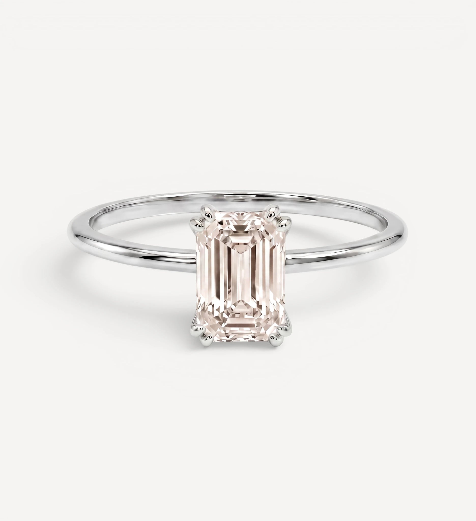 Emerald Solitaire | champagne diamond