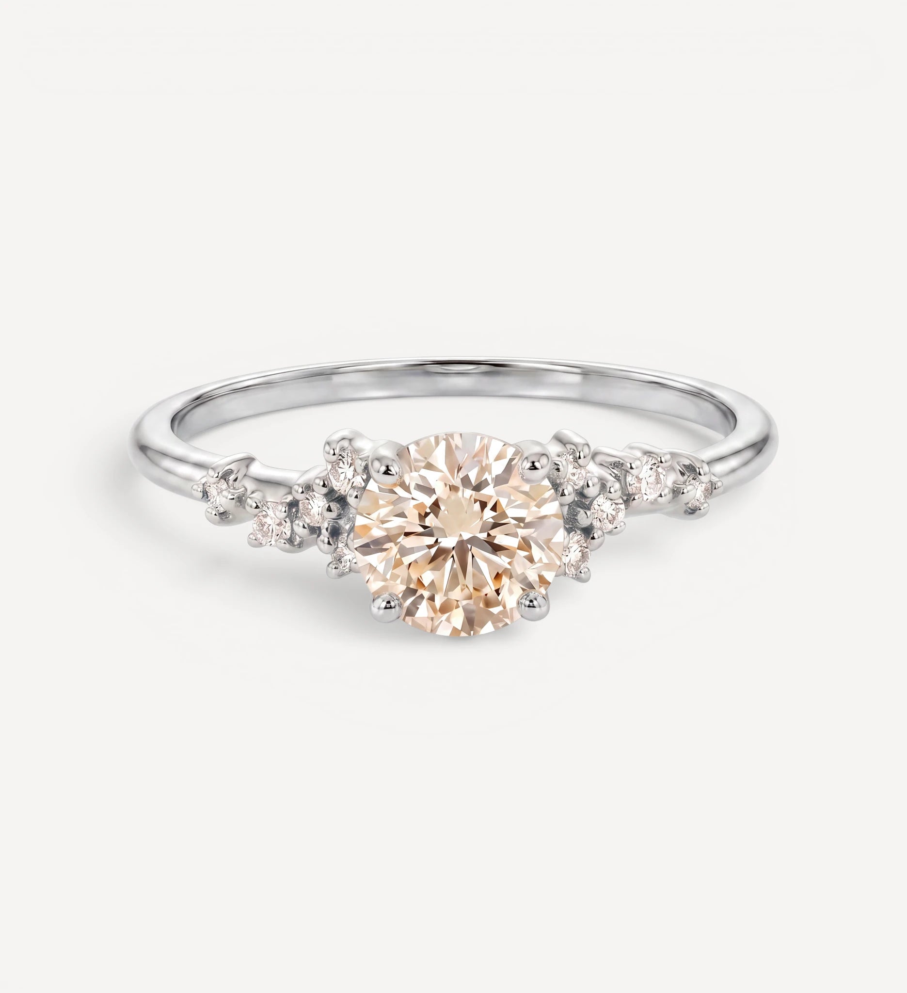 Sienna ring | round champagne diamond