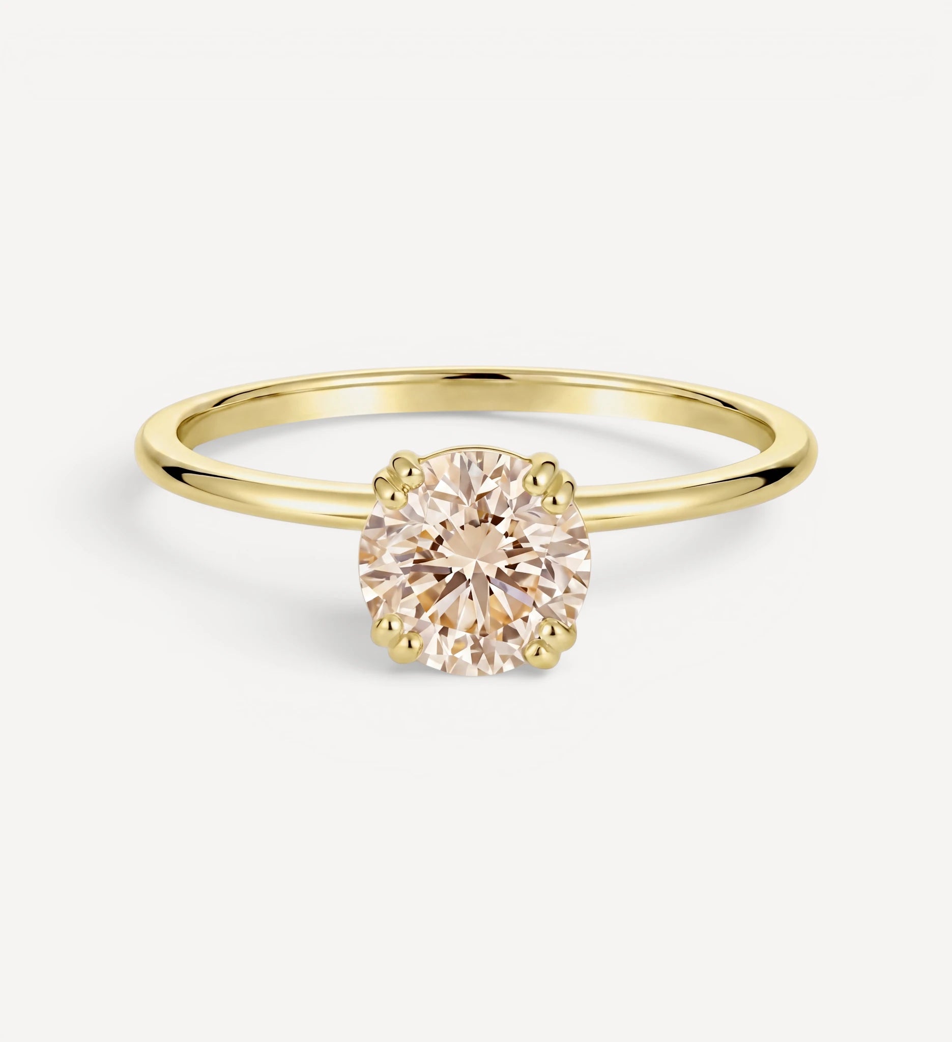 Round Solitaire | champagne diamond