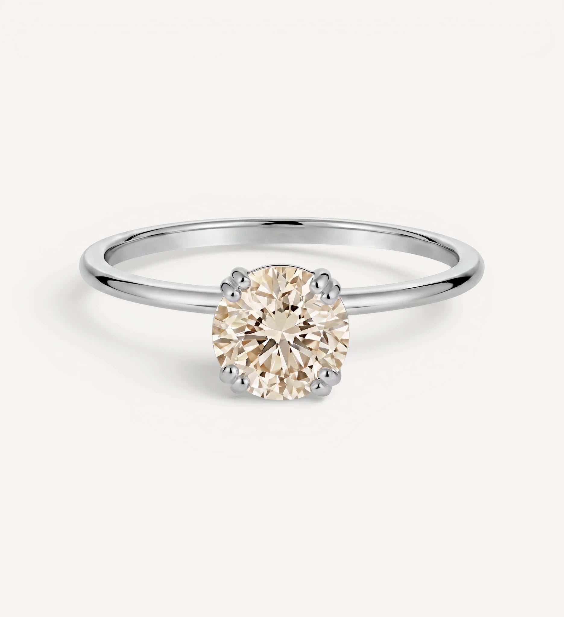 Round Solitaire | champagne diamond