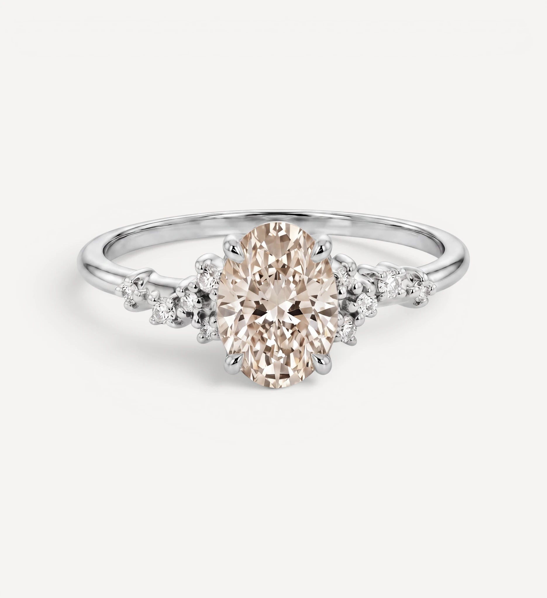 Sienna ring | oval champagne diamond