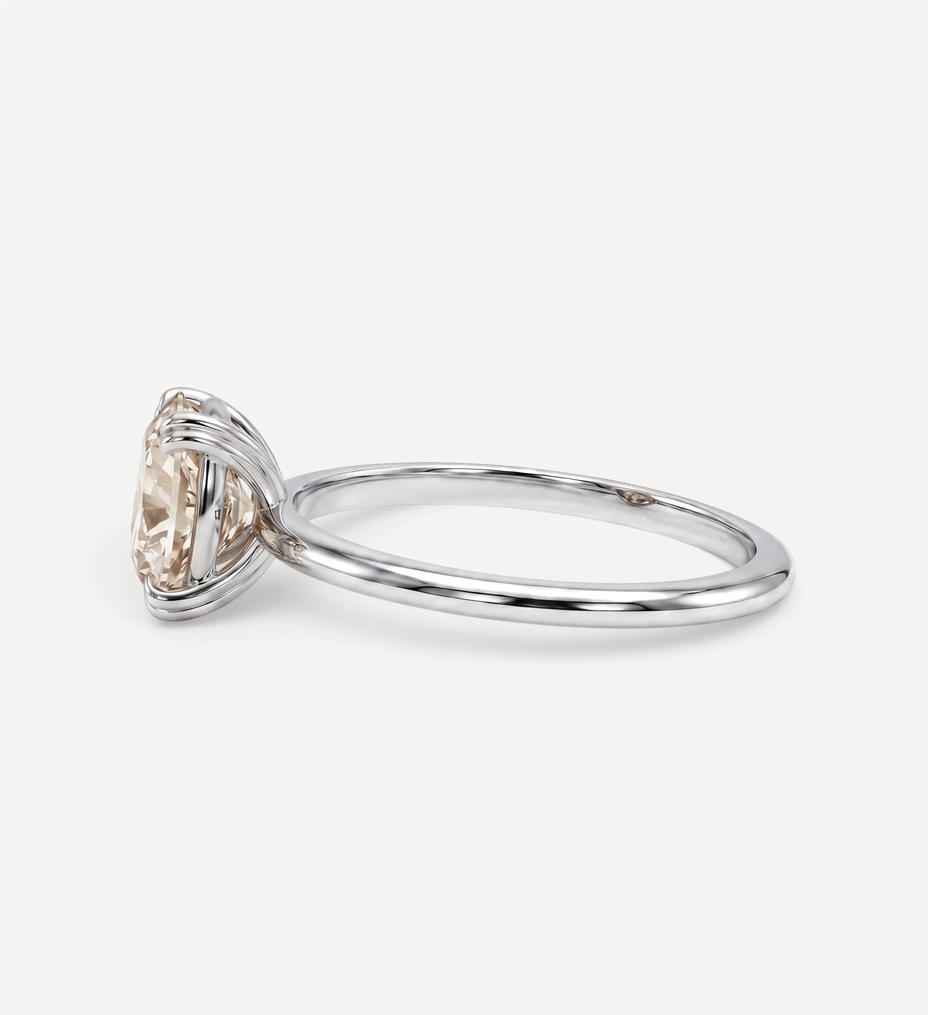 Oval Solitaire | champagne diamond