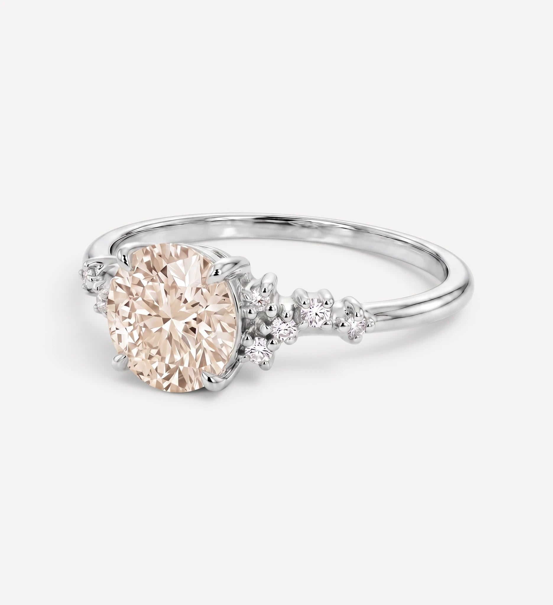 Sienna ring | round champagne diamond