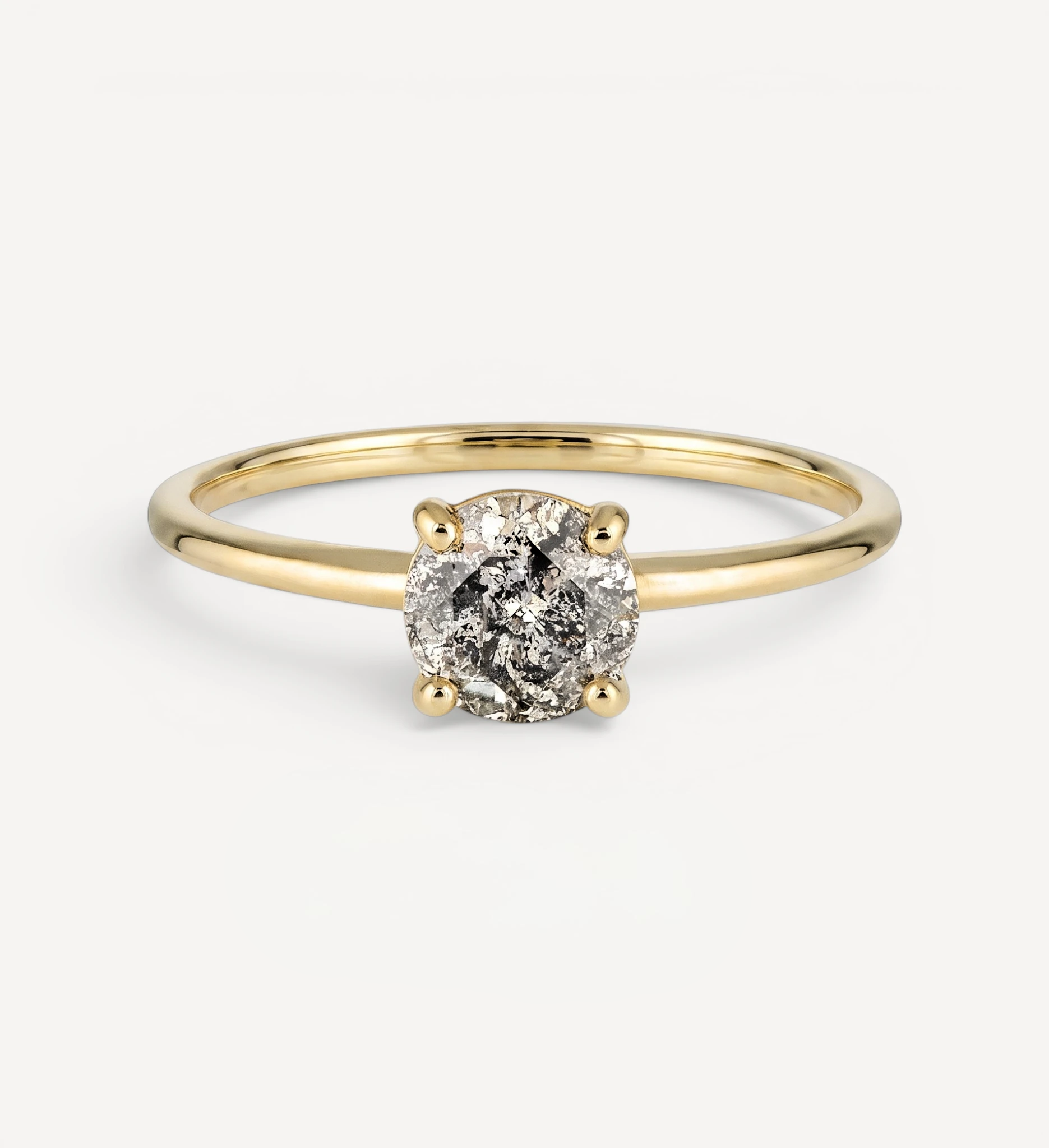 Anne Solitaire | Salt & Pepper diamond