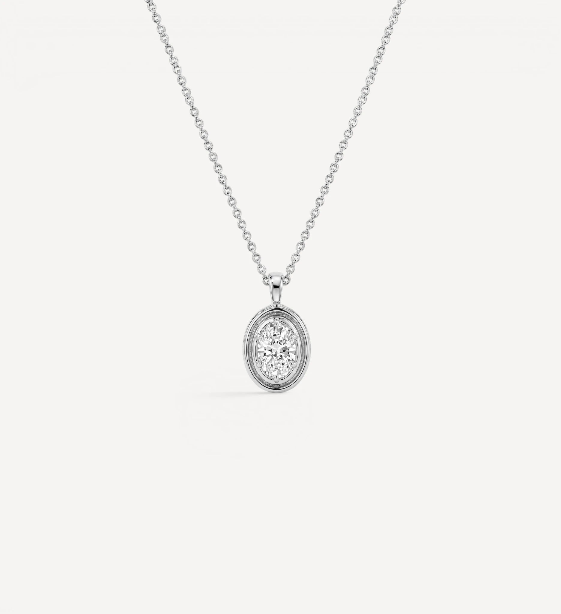 Flow Necklace | Oval Diamond