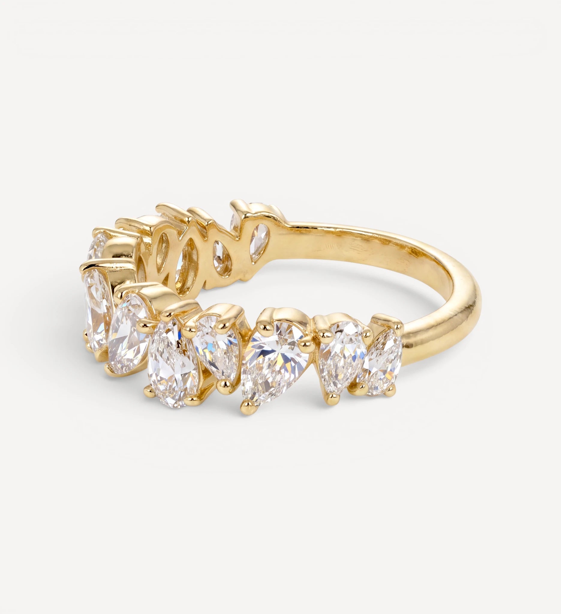 Pear Cluster Eternity ring | diamond