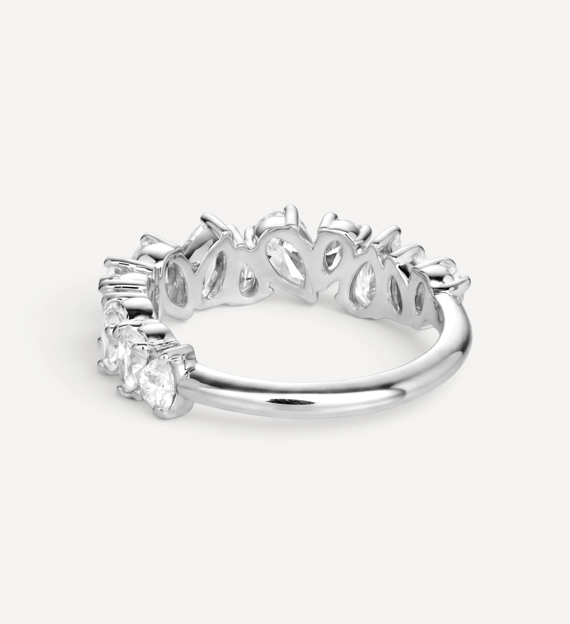 Pear Cluster Eternity ring | diamond