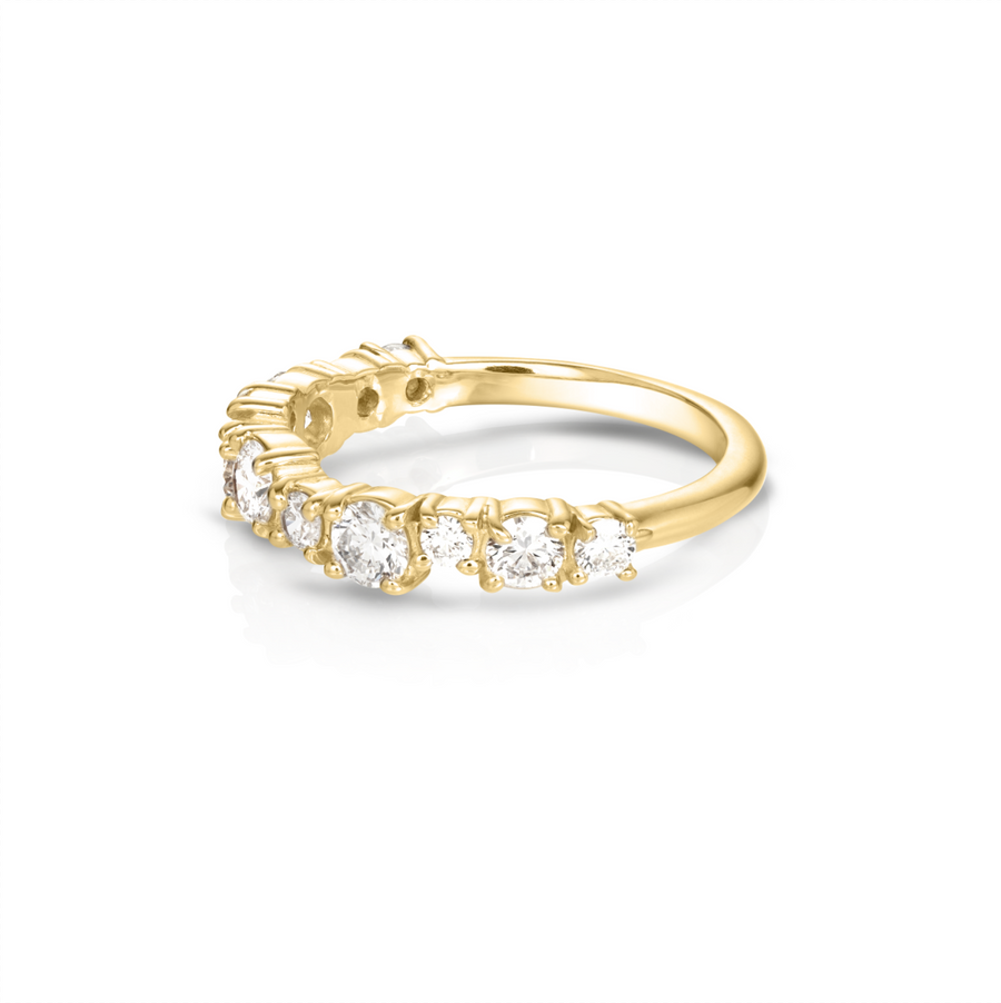 Round Cluster Eternity ring | diamond