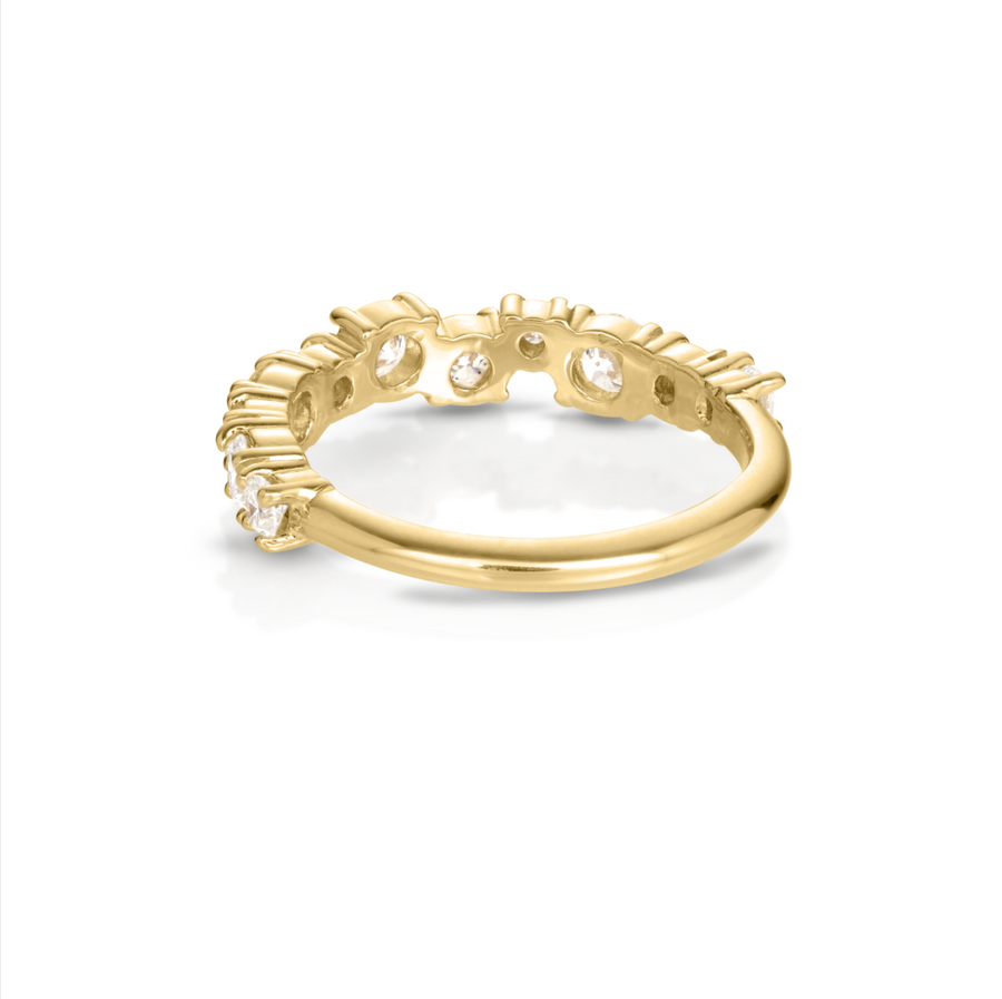 Round Cluster Eternity ring | diamond