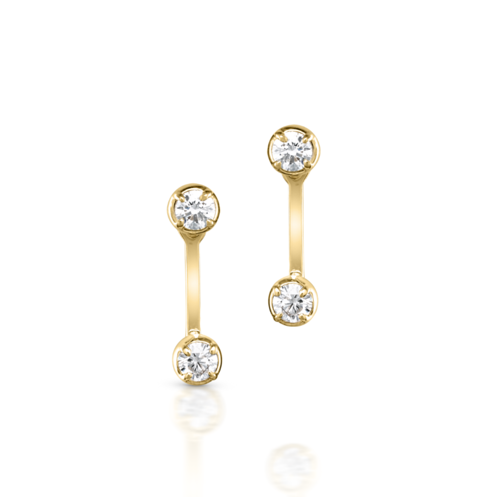 Giulia Diamond Studs II | diamond with jacket