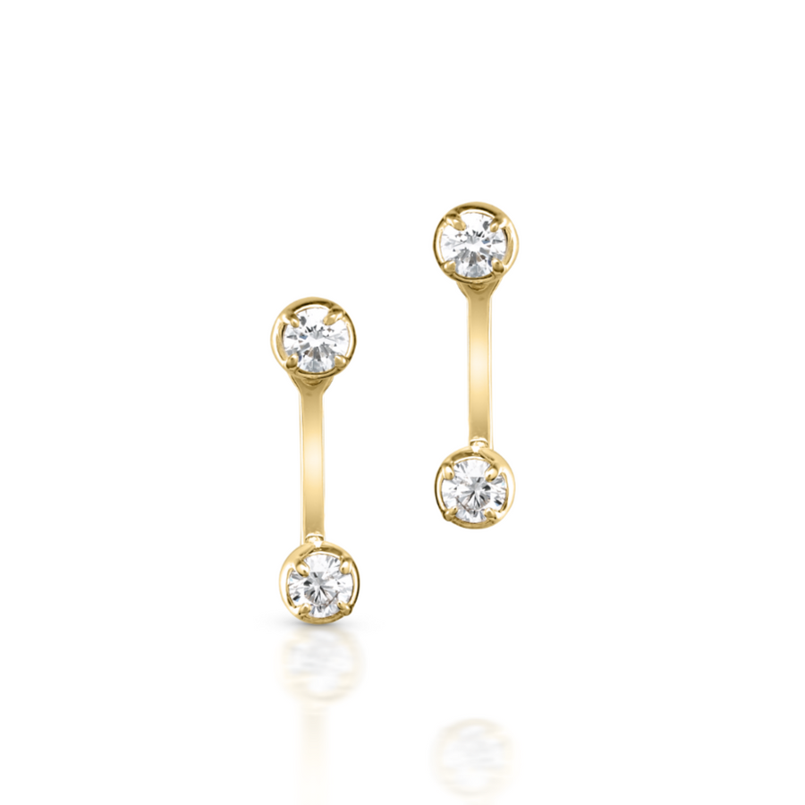 Giulia Diamond Studs II | diamond with jacket