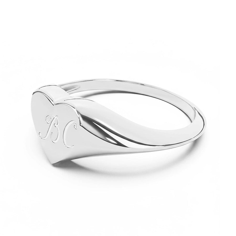 Heart Signet | Engraved Initial