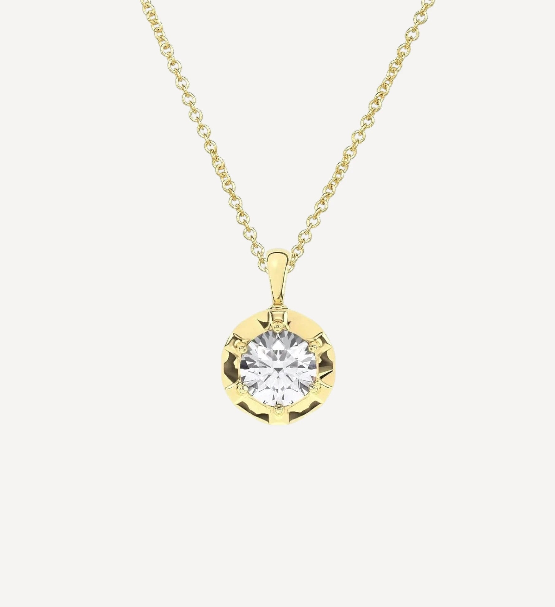 Margot Necklace | Large Round Diamond