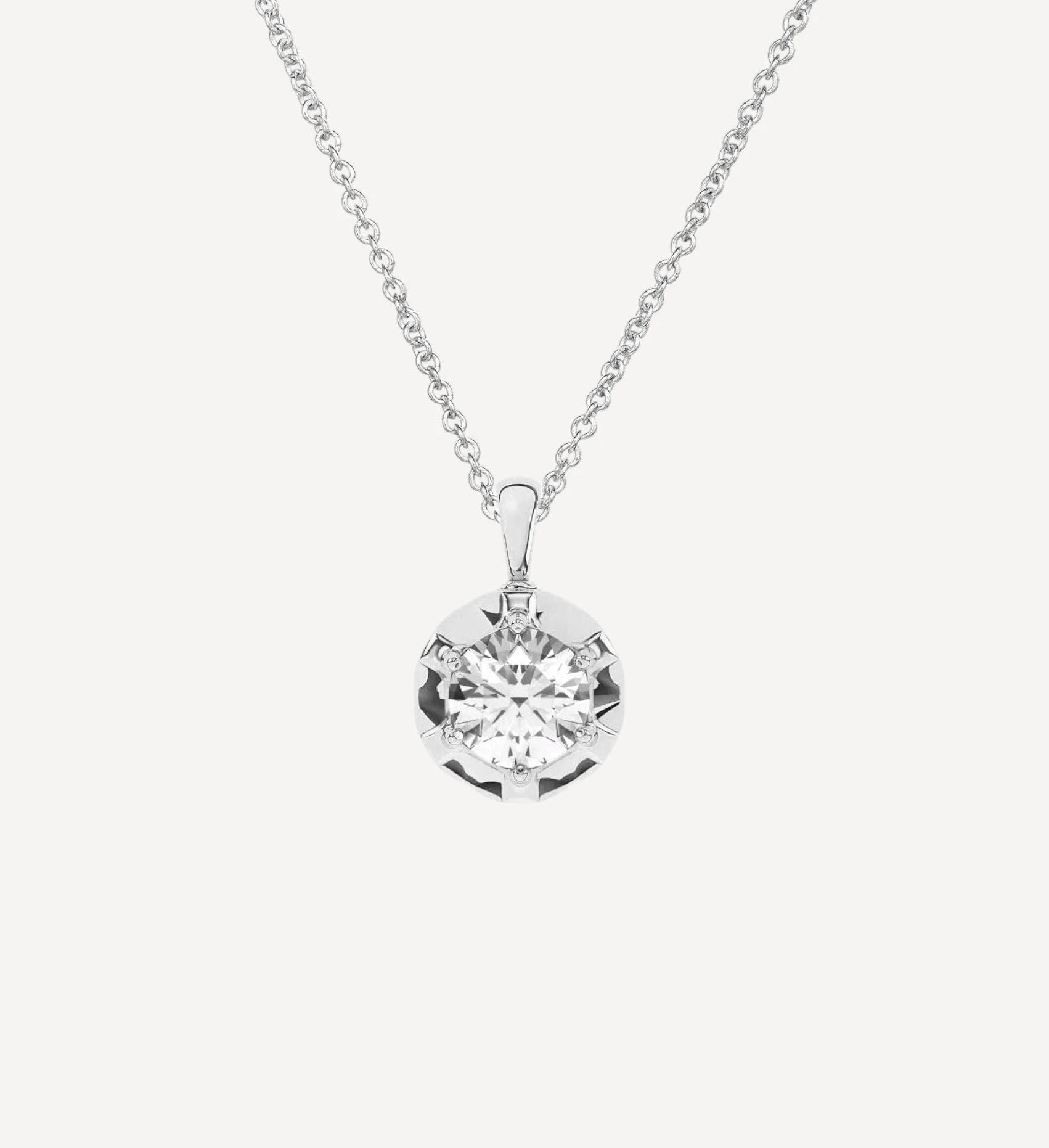 Margot Necklace | Large Round Diamond