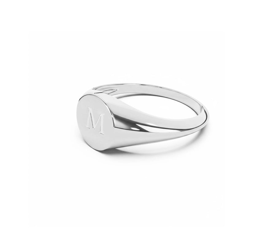 Round Signet | Engraved Initial
