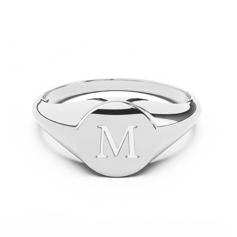 Round Signet | Engraved Initial