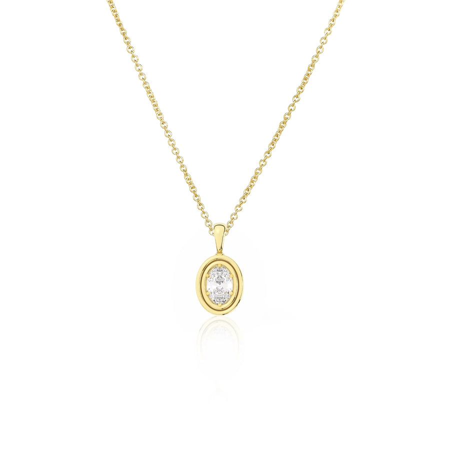 Flow Necklace II | Oval Diamond