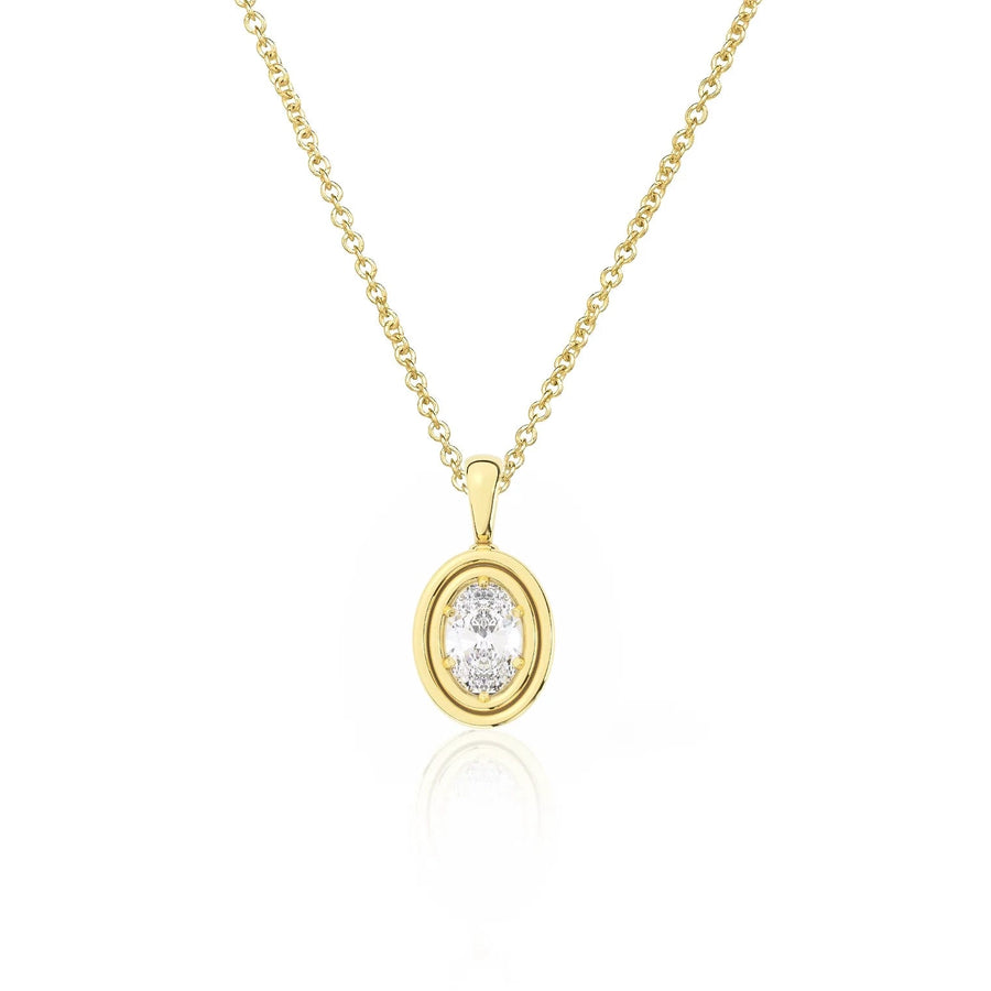 Flow Necklace II | Oval Diamond