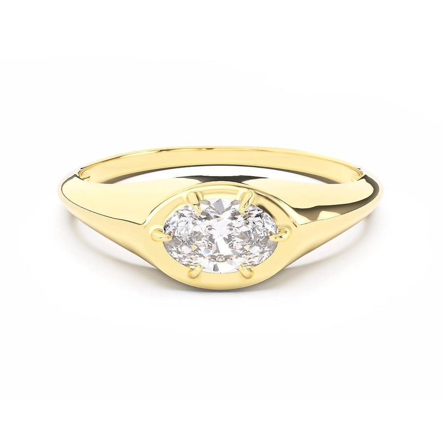 Leon Signet Ring II | 0.30ct Oval Diamond