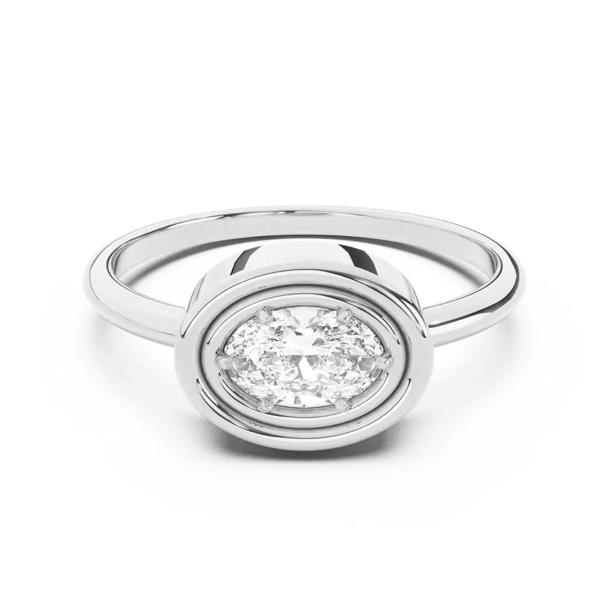 Flow Ring | Oval Diamond