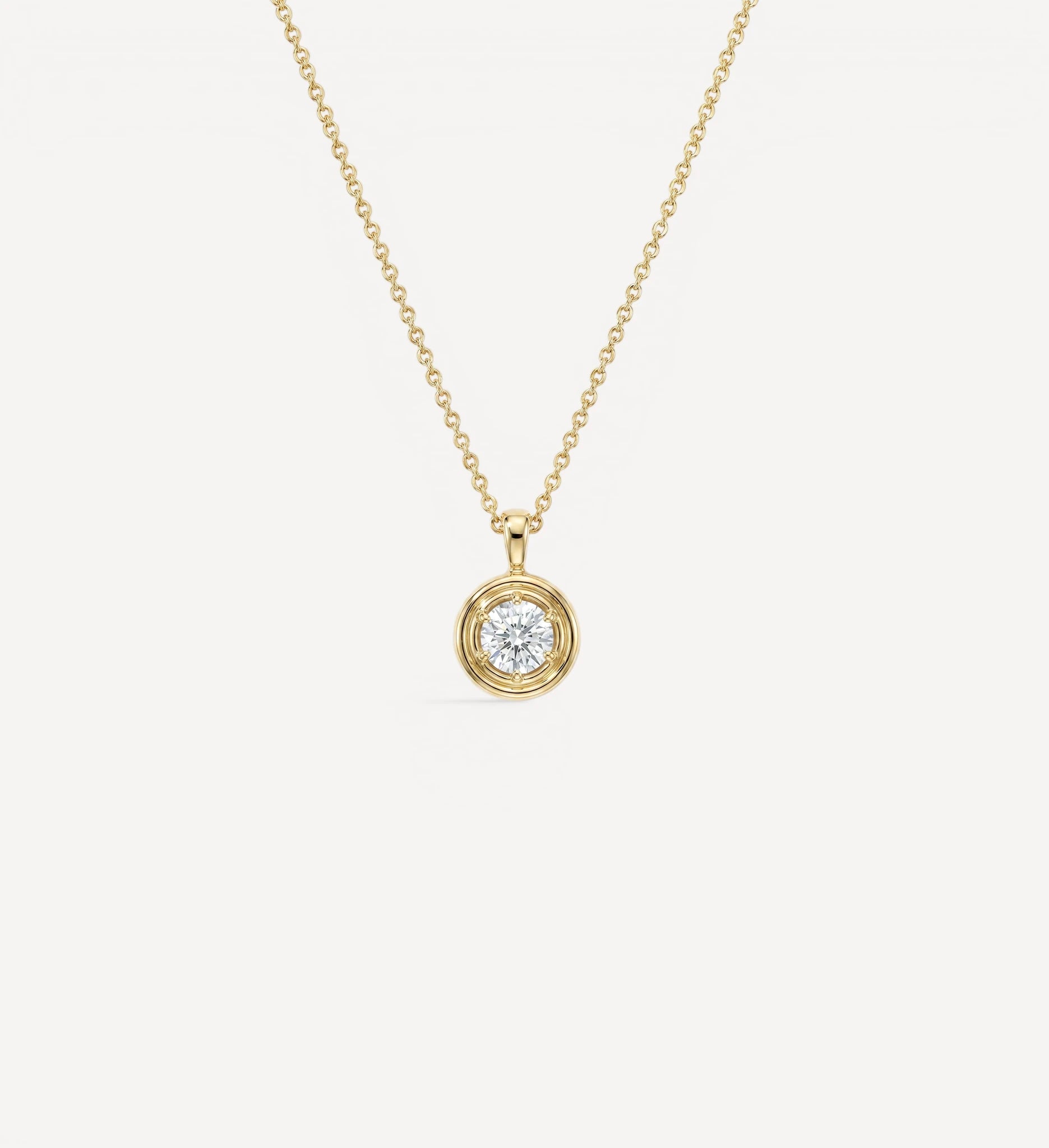 Flow Necklace | Round Diamond