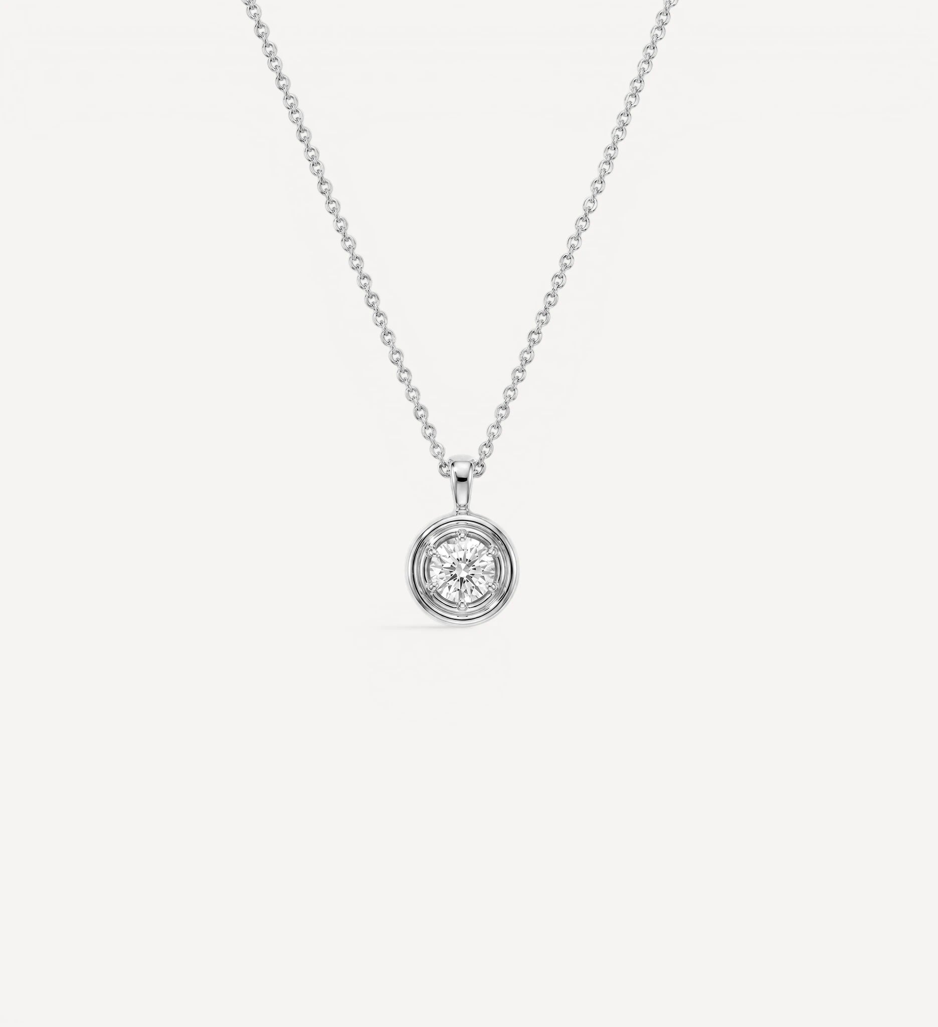 Flow Necklace | Round Diamond
