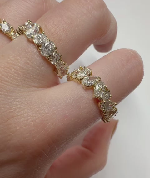 Round Cluster Eternity ring | diamond