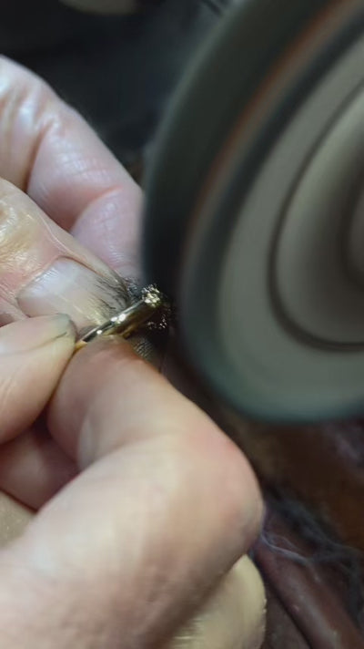 HLSK jewellery handcrafting fine jewellery in Melbourne workshop using traditional goldsmithing techniques