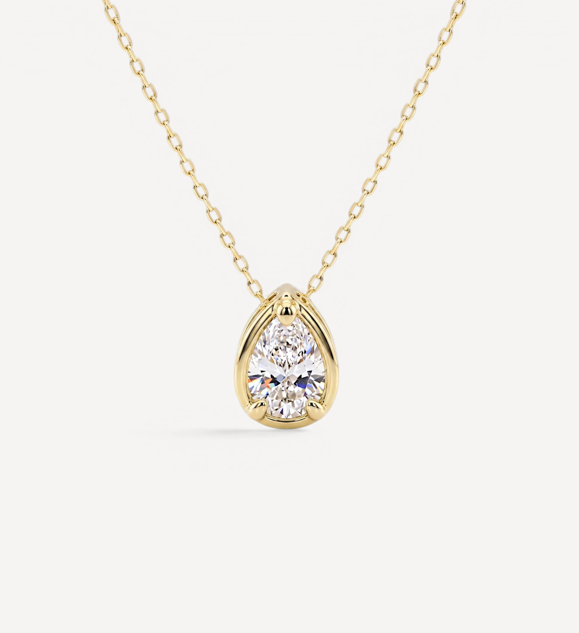 Pear Slider Necklace | Large Diamond