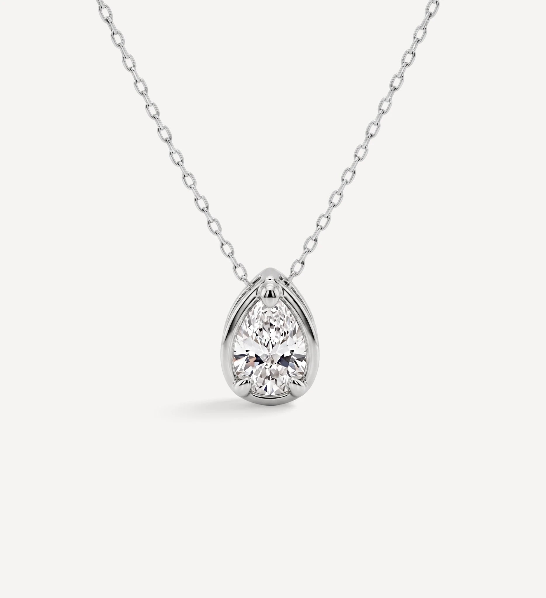 Pear Slider Necklace | Large Diamond