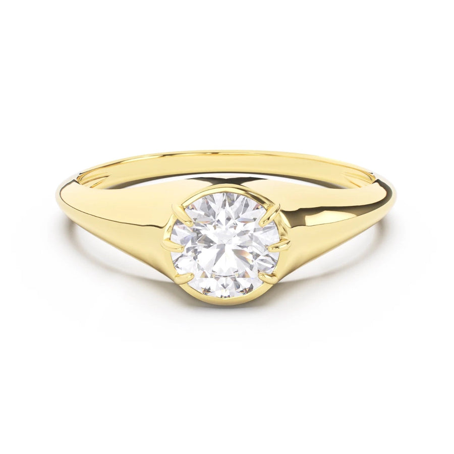 Luetta Signet Ring II | 0.50ct Round Diamond