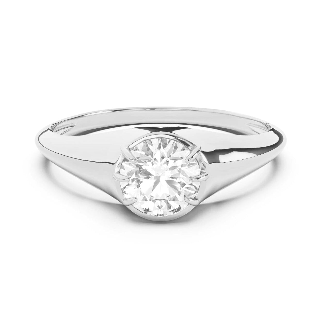 Luetta Signet Ring | 0.50ct Round Diamond