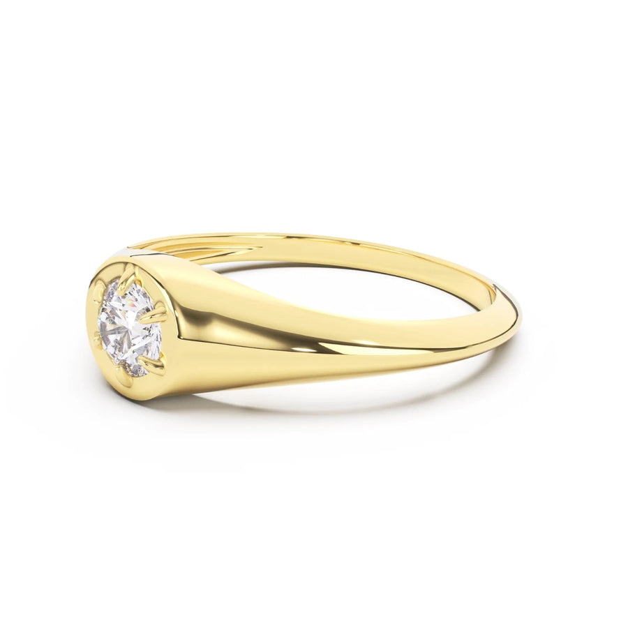 Luetta Signet Ring II | 0.30ct Round Diamond