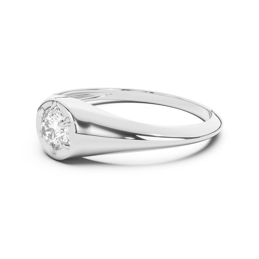 Luetta Signet Ring | 0.30ct Round Diamond
