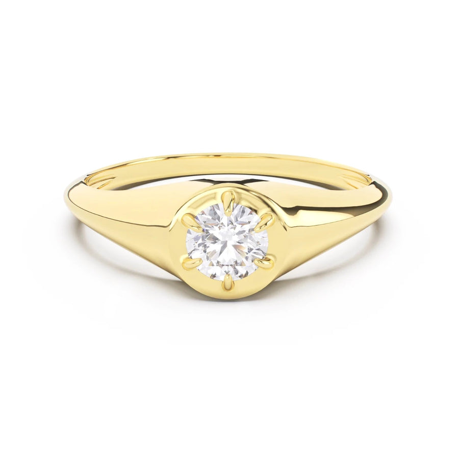 Luetta Signet Ring II | 0.30ct Round Diamond