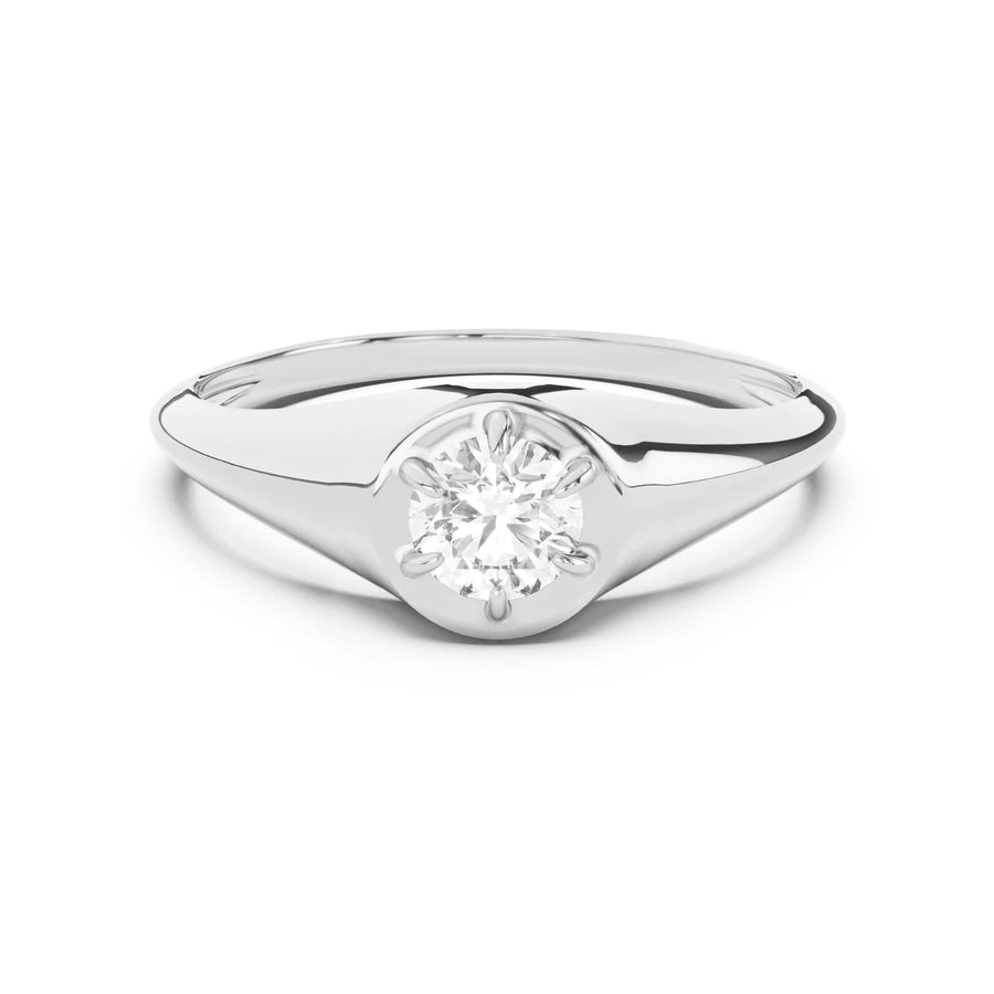 Luetta Signet Ring | 0.30ct Round Diamond