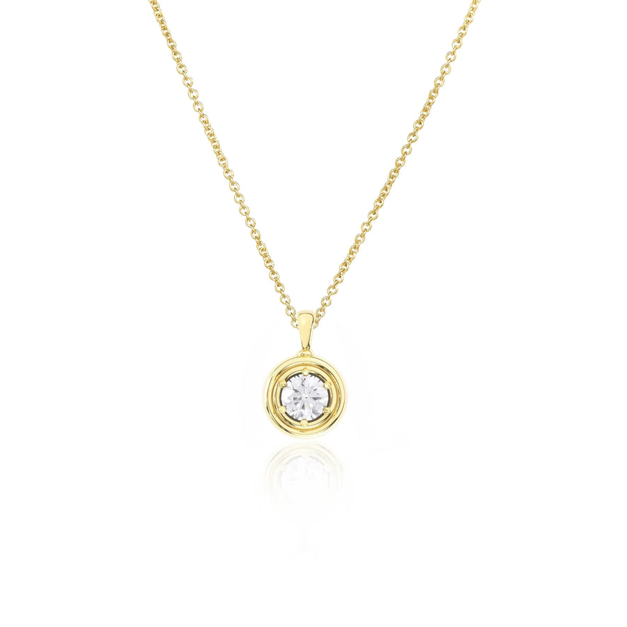 Flow Necklace II | Round Diamond