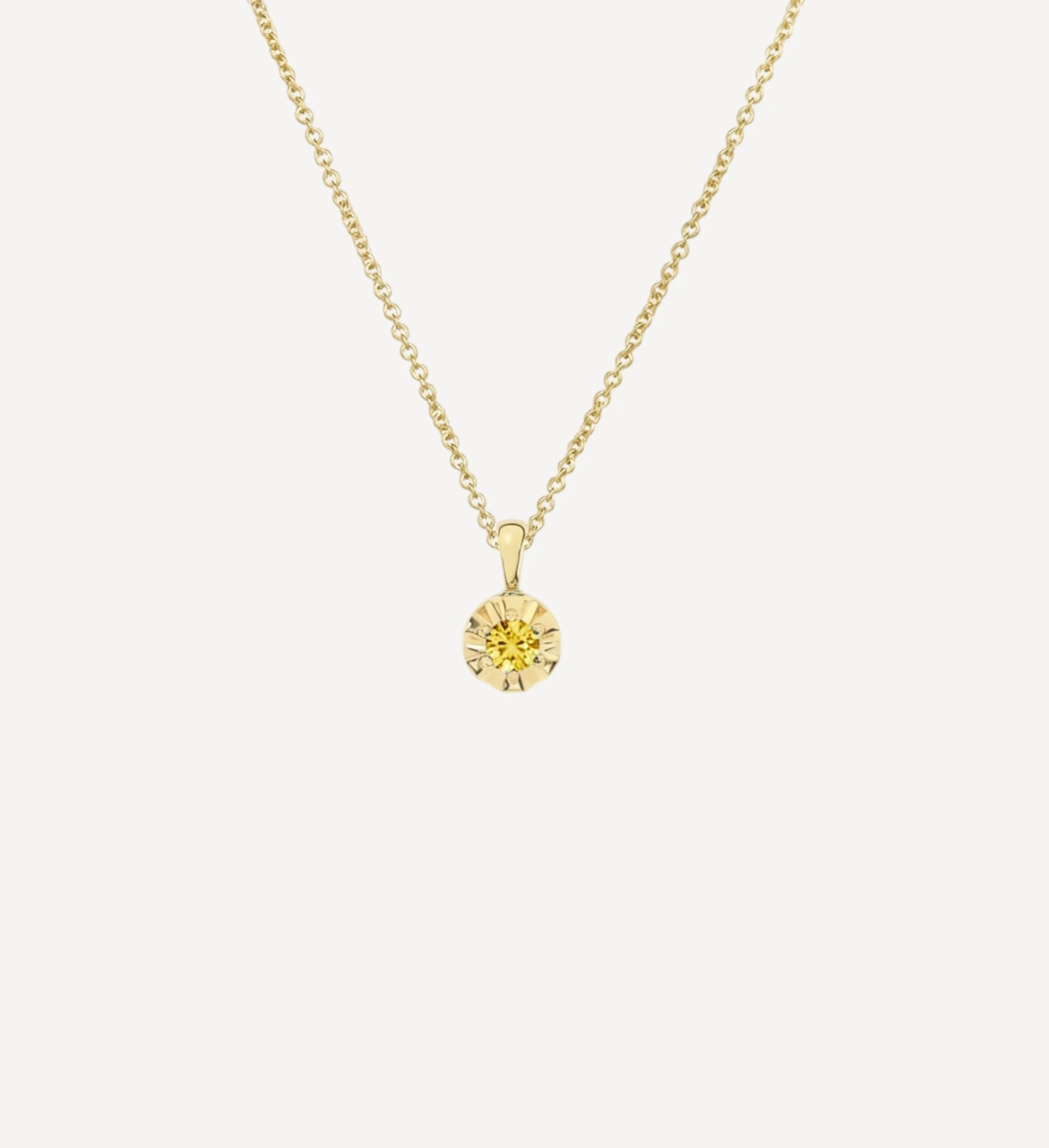 Margot Necklace | Petite Round Birthstone
